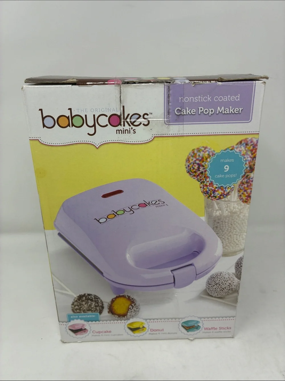 Baby Cakes Mini’s Lilac Cake Pop Maker - 9 Cavity Electric Baker (never used)